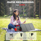 MARBERO Portable Power Station 240Wh 350W Peak Camping Portable Power Bank with AC Outlet 110V(3*USB A, 2*USB C, 2*AC,2*DC) Solar Generator for Outdoor Travel Home Emergency Hurricane