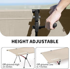 Naturehike ArmyWild Folding Camping Cot, Height Adjustable Ultralight Backpacking Cot, Portable Camping Bed for Camping Hiking Travel Home