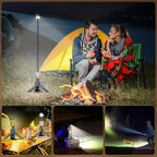 Camping-Lights-Rechargeable,Outdoor Telescopic-Collapsible-Lanterns with 2 Light Sources Mobile Lighting 10500mAh Battery Flash Light & Road Lamp for Adventure/Hiking/Camping/Live Streaming(Dark Grey)
