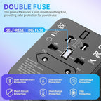All-in-One 35W Quick Charging Universal Travel Adapter with 4 Ports (2 USB-C + 2 USB-A) - Worldwide Plug Converter for USA, EU, UK, AUS | Compact Power Adapter for International Travel