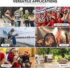 Oversized Camping Chair, Portable Folding Padded Camping Chairs with Cup Holder and Carry Bag, Heavy Duty Outdoor Camping Chairs for Adults, Up to 400Lb, for Fishing (Black-2 Pack)