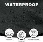 Fleece Waterproof Outdoor Blanket - Windproof Stadium Blanket for Camping, Picnics, and Sports Stay Dry and Comfortable 80"x 58"(Black)