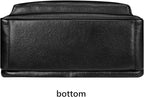 Large Black Leather Backpack for Men, 17.3 Inch Genuine Leather Laptop Backpack for Men, Minimalist Luxury Executive Computer Backpack for Travel Work