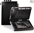 STOPBOX PRO Gun Safe Alternative for Handgun Storage, Instant Access Portable Gun Case, TSA Compliant Gun Lock Box for Car or Travel Safe Box, Quick Access Handgun | Black - 2PK (Compact Only)