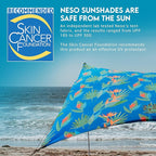 Neso Gigante - Portable Beach Tent - Ideal to Enjoy with Family and Friends - UPF 50+, Water-Resistant, and Lightweight - Tropical Floral, 11' x 11'