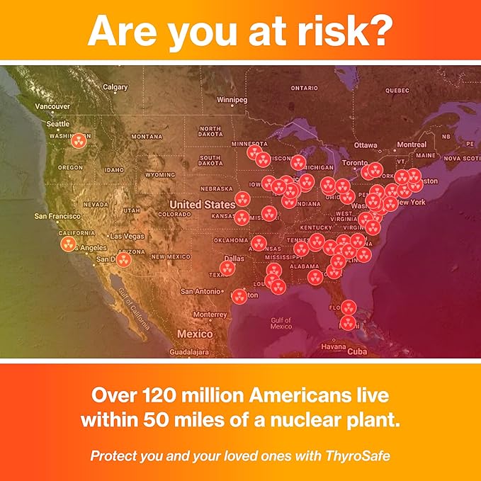 65mg Potassium Iodide Tablets (960 Pack) - Protects Your Thyroid from Nuclear Radiation Exposure