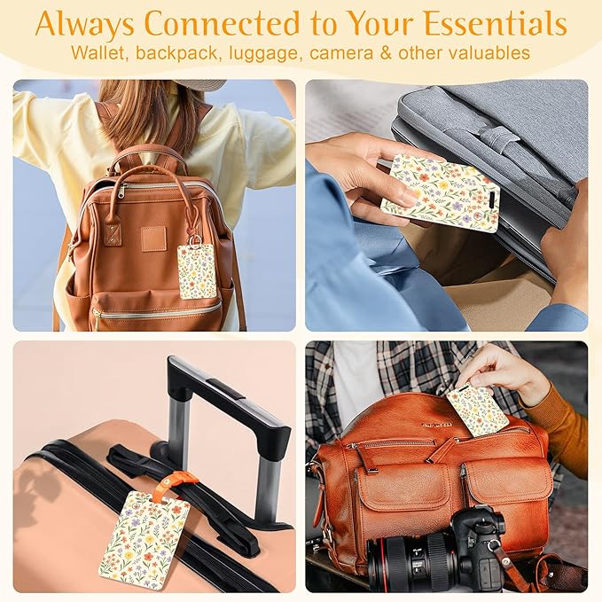 Wallet Tracker Card (iOS Only), Rechargeable Bluetooth Smart Tracking for Apple Find My Compatible Anti Tracker for Men Women Slim Item Locator for Purse Passport Key Luggage Tag (1Pcs/White FLR)