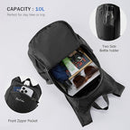 10L Small Hiking Backpack Travel Daypack Lightweight Packable Back Pack for Women Men(Black)