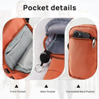 VADOO Sling Bag for Men Women, Anti Theft Crossbody Shoulder Bag with Zipper Lock, RFID Blocking & Waterproof for Travel