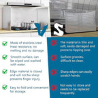 2 PCS Stove Grease Oil Splatter Guard | Range Backsplash Splatter Guard for Wall | 2 Sided Foldable Splash Shield Metal Panel Protector for Cooking, Stainless Steel, 18.1 X 15.7 X 15.7 Inches