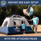 4/6/8 Person Instant Tent, Waterproof Pop Up Tents for Camping with Rainfly, 60 Seconds Easy Setup, Automatic Cabin Tent for Family Camping with Expandable Carry Bag & Upgraded Ventilation