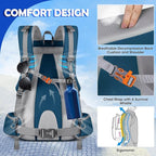 NUBILY 50L Hiking Backpack Waterproof Camping Backpack for Men Women Lightweight HIking Daypack Outdoor Travel Daypack