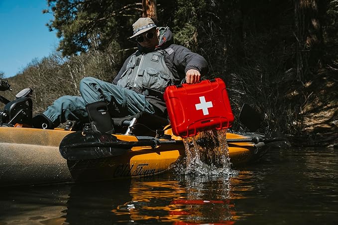 NANUK 935 Wheeled Waterproof First Aid Box Empty – Durable, Medical First Aid Organizer Case, IP67-Rated, Dustproof, Impact-Resistant, and Floats (20.5” x 11.3” x 7.5”) – Red