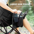 Naturehike Seastar Padded Camping Chair, Oversized 2-Position Adjustable Folding Chair, Portable Camp Chair with Side Pocket & Carry Bag