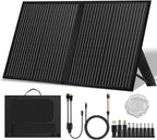 Portable 60 Watt 12V Foldable Solar Panel with Adjustable Kickstands and Waterproof IP65 Design for Power Station, Travel, Outdoor Camping, RVs, and Off-Grid Applications
