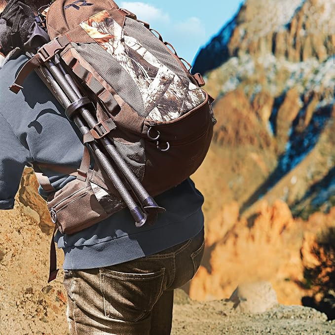 PORTAL Tall Folding Tripod Stool for Outdoor Camping Walking Hunting Hiking Fishing Travel, Support 225 lbs