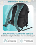 TSA-Friendly Travel Backpack with Laptop Compartment, 30L Carry-On Backpack for Men & Women, 180° Lay-Flat Design, Waterproof & Durable 1000D Oxford, Fits 15.6" Laptop