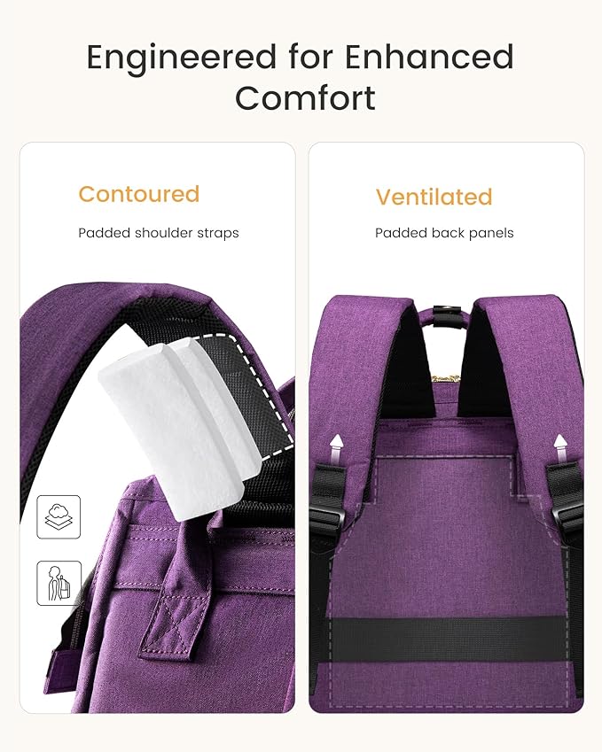 LOVEVOOK Laptop Backpack for Women with Giant Tumbler Holder Pocket,15.6inch Waterproof Travel Backpack Purse Computer Laptop Bag,Professional Work College Nurse Teacher Backpack Travel Bag,Bean Green
