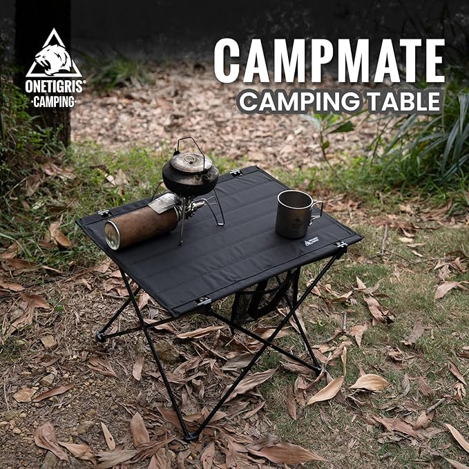 ONETIGRIS CAMPMATE Camping Table Foldable, Lightweight Portable Table Sturdy & Quick Setup, Holds Up to 66 lbs, Perfect for Camping, Hiking, Backpacking, Picnic, Beach, Travel