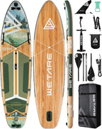 11'6"x35" Inflatable Paddle Board, 450lbs Extra Wide Stand Up Sup Board for Adults, Blow Up Paddleboard Kayak Non-Slip Stable Deck Boat for Yoga Fishing Surf