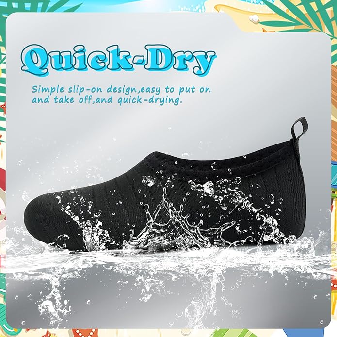 Deevike Kids Water Shoes Boys Grils Barefoot Quick Dry Aqua Socks Beach Shoes for Toddler Sports Swim Surf Outdoor Walking