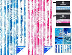 2 Pack Lightweight Thin Microfiber Beach Towel Sand Free Quick Dry Absorbent Compact Soft Pool Swim Travel Towels Extra Large Oversized Beach Accessories Packable Essentials Stuff Gifts for Adult
