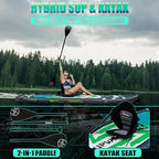 UPWELL 11'6"×35" Extra Wide Inflatable Paddle Board, Stand Up Paddle Board for Youth & Adults, Stable Design, Premium SUP Accessories, 120L Backpack, 10L Dry Bag, Paddle, Leash, Hand Pump, US Fins