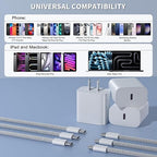 10FT for iPhone Charger Fast Charging Cord, 20W Fast USB C Charger Block with 3 Pack 10 ft Extra Long Charging Cable for iPhone 17/17 Pro/17 Pro Max/Air/16 Pro Max/16 Plus/15 Pro Max/15, iPad Pro/Mini