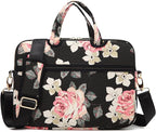 kayond Black Rose Patten water-resistant Laptop Shoulder Messenger Bag Case Sleeve for 15 Inch 15.6 Inch Laptop,Laptop Briefcase