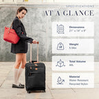 Bric's X Travel - Carry-On Luggage Bag with Spinner Wheels - 21 Inch - Luxury Luggage Bag - Black