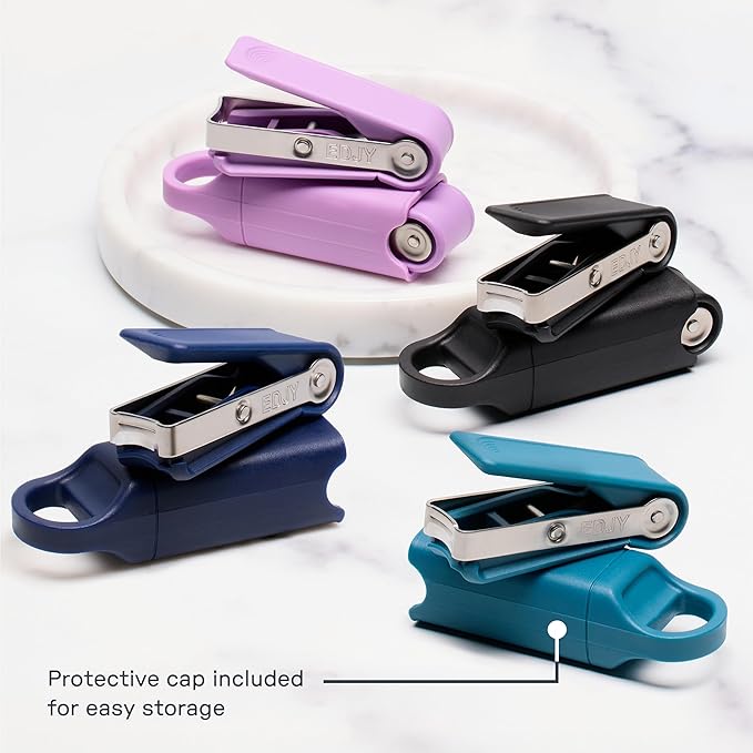 EDJY Fingernail Cutter - Precision Stainless Steel Nail Cutter for Fingernails | Sharp Blade, Ergonomic Design, Durable & Rust-Resistant | Ideal for Men and Women | Navy | 2-Pack