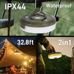 4 in 1 Camping String Lights 32.8FT Outdoor Quick Storage Camping Lights String & Lanterns, 8 Modes Retractable Camping Essentials Waterproof Camp Lights for Tent Gear