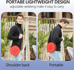 ALEVMOOM Higher 19.7" D 11.8" XXL Collapsible Stool with Cushion, Portable Telescoping More Sturdy Load Capacity 1000Lbs,Retractable Adjustable Camping Folding Stool for Outdoor Hiking BBQ