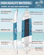 PVC Inflatable Kayak with Drop Stitch Floor, Recreational Touring Kayak with Kayak Paddle, Hand Pump and Carrying Bag, 1-2 Person