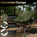 MOON LENCE Camping Chair Plus, Upgraded Comfort & Size, Still Compact and Lightweight, Folding Portable Chair for Backpacking & Hiking, 400Lbs Capacity, Gen 3 Plus (Green 2 Pack (Plus))
