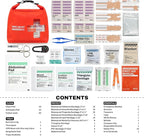 RHINO RESCUE Waterproof Boat First Aid Kit, Lightweight Boat Accessories Dry Bag, Emergency Marine Survival Supplies for Outdoor Kayak, Fishing, Floating, Swimming, Beach & Camping (Red)