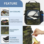 Kalesi Cooler Backpack 36 Cans Lightweight Insulated Backpack Cooler Leak-Proof Travel Camping Lunch Backpack Outdoor Cutlery Backpack for Men and Women