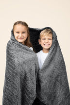 EverSnug Travel Blanket & Pillow 68x42 - Premium Ultra-Soft Microfleece 2 in 1 Compact & Packable Flight Blanket with Soft Bag Pillowcase, Hand Luggage Sleeve and Backpack Clip (Grey)