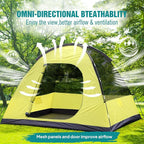 Chihee Camping Tent 3 Person Double Layered Dome Tents Large Capacity 4 Seasons Travelling Backpacking Beach Outdoor Shelter Waterproof Windproof Tent with Rainfly Inner Tent Used Independently