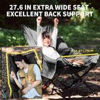 Naturehike Seastar Padded Camping Chair, Oversized 2-Position Adjustable Folding Chair, Portable Camp Chair with Side Pocket & Carry Bag