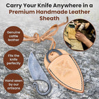 Toferner Celtic Pocket Knife, Hand Forged Fixed Blade Knives, Hardened Blade, Vintage Knife, Art Collection