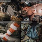 RHINO RESCUE IFAK Refill Kit 17Pcs with CAT Gen-7 Tourniquet, Emergency Tactical First Aid Kit Medical Supplies, IFAK Trauma Kit Combat Pack for Trauma Wound Care, Gunshot, Survival, Car & Camping