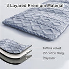 Camping Cot Mattress - Thick Camping Sleeping Pad with Elastic Straps,Portable Cot Mattress Pad for Sleeping Outdoor (75" x 28")
