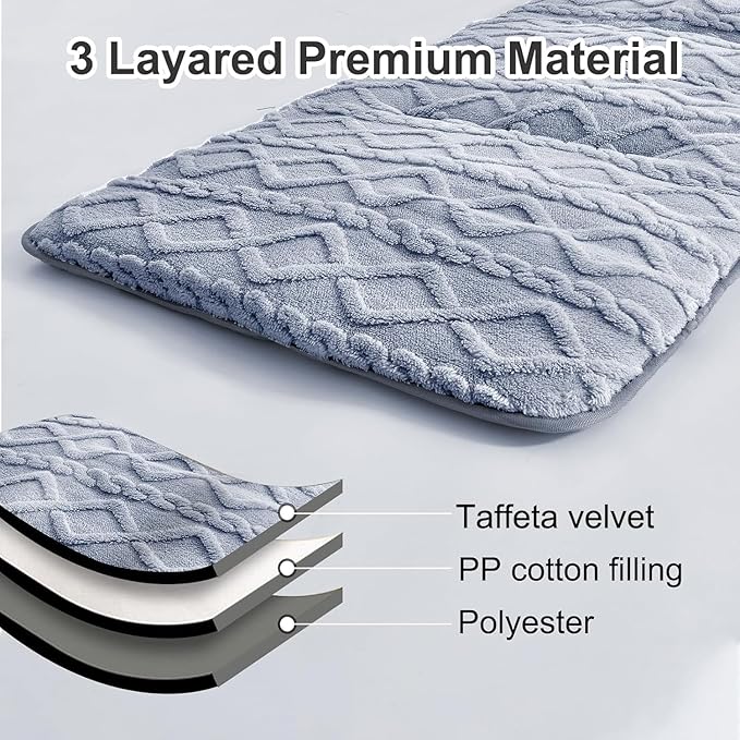 Camping Cot Mattress - Thick Camping Sleeping Pad with Elastic Straps,Portable Cot Mattress Pad for Sleeping Outdoor (75" x 28")