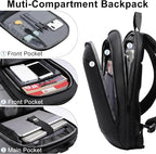 hk Slim Laptop Backpack, Lightweight Expandable High-Tech Business Work Backpack for Men Women,15.6 Inch Anti-theft Waterproof Travel Backpack Durable College Casual Daypack Computer Laptop Bag-Black