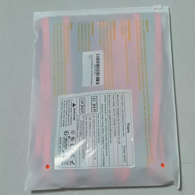 Led Light Up Running Vest Reflective Vest for Runners Night Walking, Rechargeable LED Reflective Running Vest High Visibility with Adjustable Waist/Shoulde, Reflective Armband for Women Men