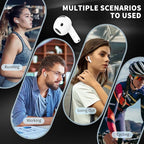 [5 Pairs] for AirPods 4 Ear Tips Covers Sport Anti Slip Anti Scratche Skin Soft Silicone Eartip AirPods 4 Gen Earbuds Accessories Compatible with Apple AirPods 4th Generation (White)
