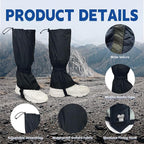 1 Pairs Gators for Hiking Boots,Adjustable Leg Gaiters for Women and Men Boots, Waterproof and Breathable Trail Gaiters for Hiking, Snow and Garden Weeding