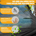 Chihee Ultra-Light Travel Camping Hammock Pop-up Net Hammock 660lbs Load Capacity,Breathable,Quick-Drying Parachute Nylon 2 Premium Carabiners,2 Tree Slings Included for Outdoor Backpacking Hiking