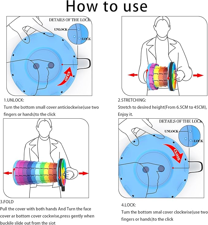 ALEVMOOM Upgraded Portable Collapsible Folding Stool with Cushion Retractable Telescoping Stool for Adults Sturdy Capacity 440lbs Camping Stool for Outdoor Hiking Garden BBQ with Bag